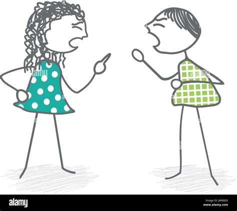 A Man And A Woman Argue For Work Or Everyday Life Stock Vector Image