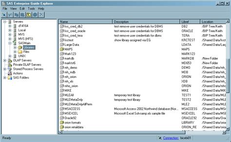 Managing Metadata Objects Viewing Objects In SAS Enterprise Guide