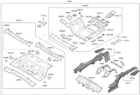 65513 E6000 Genuine Hyundai Panel Assembly Rear Floor Rear