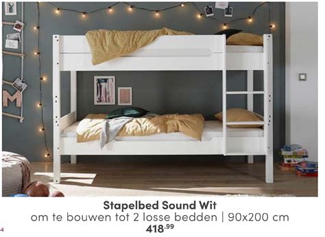 Stapelbed Sound Wit Aanbieding Bij Baby Tiener