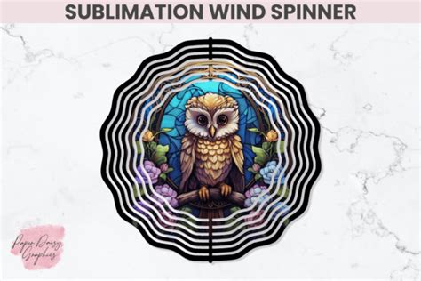 Owl Sublimation Wind Spinner Graphic By Paper Daisy Graphics Creative