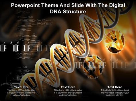 Powerpoint Theme And Slide With The Digital Dna Structure