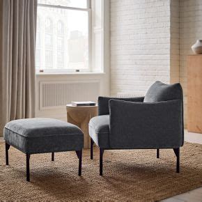 Penn Chair Ottoman Set West Elm