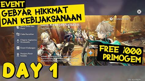 Event Gebyar Hikmat Dan Kebijaksanaan DAY 1 Genshin Impact YouTube