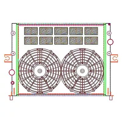 Griffin Radiators Corvette Combounit Crossflow Radiator Row Cu