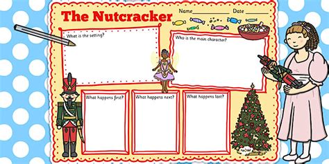 Editable The Nutcracker Story Review Writing Frame Twinkl