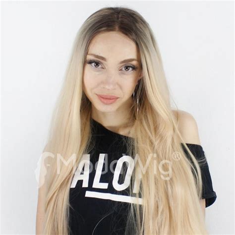 Long Straight Blonde Lace Front Wig Blonze Etsy