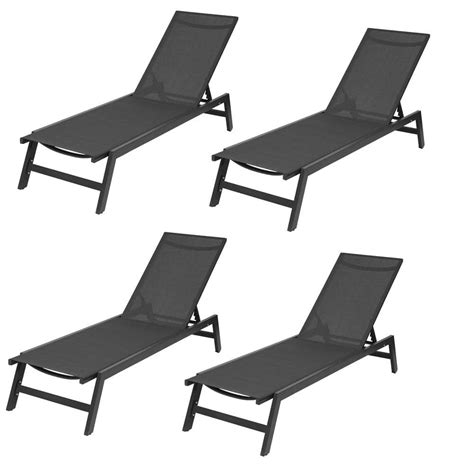 Cesicia All Weather Gray Piece Metal Outdoor Chaise Lounge With