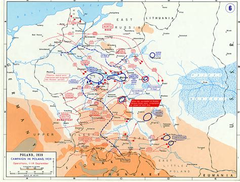 Map of German Campaign in Poland (September 1939)