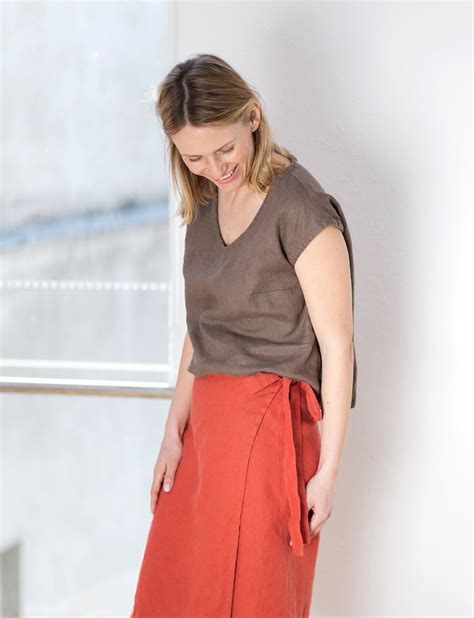 Linen Wrap Skirt Full Length Linen Skirt A Line Wrap Skirt Etsy