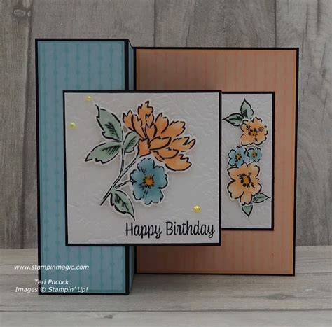 Hand Penned Petals Double Z Fold Card Video Tutorial Artofit