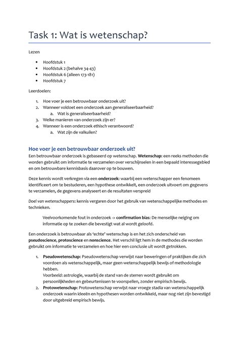 Methoden En Technieken Van Onderzoek Task 1 Task 1 Wat Is