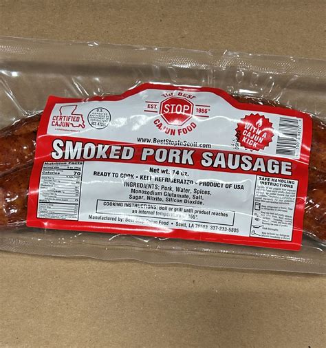 Best Stop Smoked Pork Sausage 14 Oz Gj Curbside