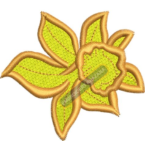 Yellow Flower Machine Embroidery Design Yellow Flower Embroidery