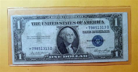 1935e One Dollar Silver Certificate Star Note Vf Ebay