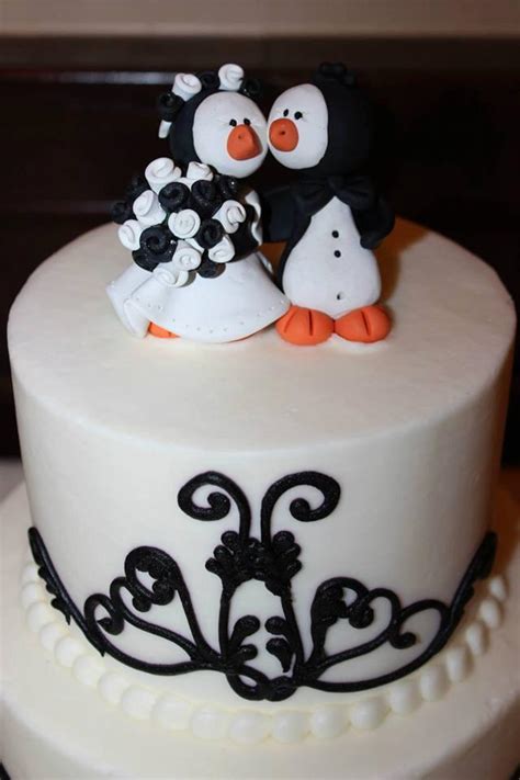 Penguin Wedding Cake Topper Penguin Bride And Groom Bridal Shower