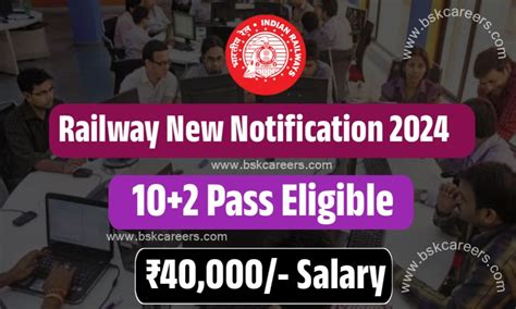 Railway 1376 Govt Jobs Notification 2024 Bskcareers