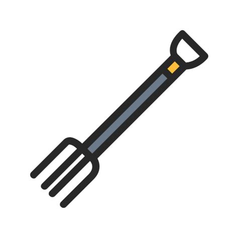 Pitchfork Symbol in Gardening tools Colored Icons