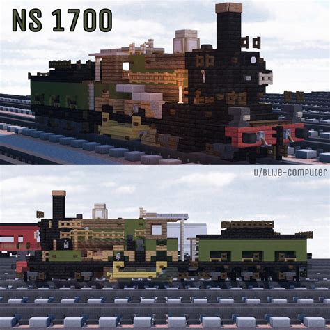 NS 1700 steam locomotive [OC] : r/Minecraft