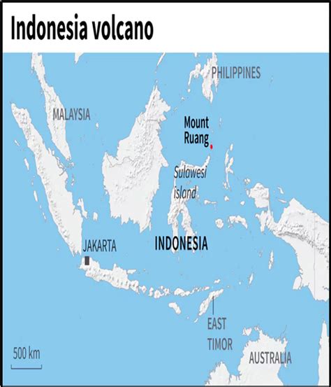 Mount Ruang Erupts Again Shuts Airport Evacuations Underway In Indonesia