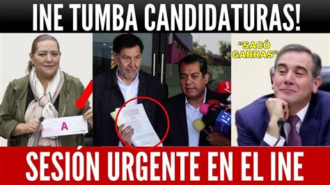 ACABA DE PASAR INE TUMBA CANDIDATOS DE MORENA SESIÓN URGENTE DEL INE