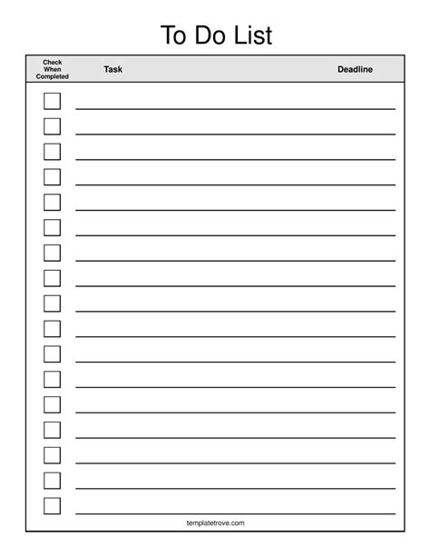 Download To-Do Checklist Template | Excel | Pdf | Rtf in Blank To Do ...