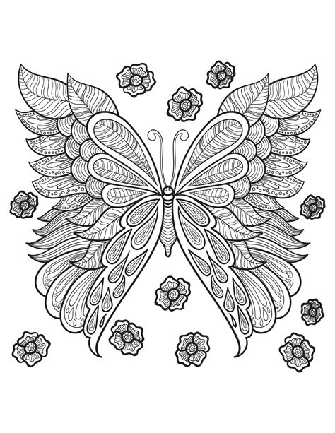 Coloriages De Mandala Papillon Pour Adultes Et Enfants Vecteur Premium