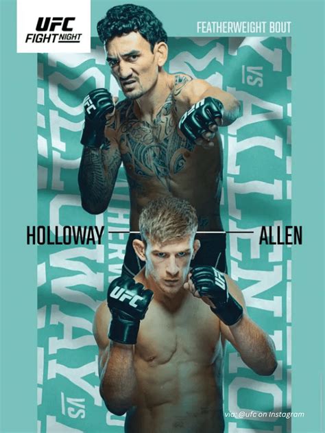 UFC Fight Night: Holloway vs. Allen Main Card Odds - Sportskeeda Stories