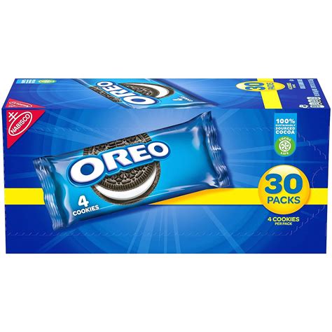 OREO Galletas de sándwich de chocolate 30 paquetes de snack de 1 59