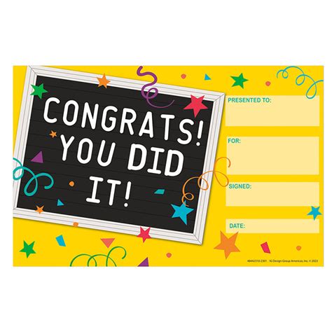 You Did It! Awards – McGregor's Teacher Supplies