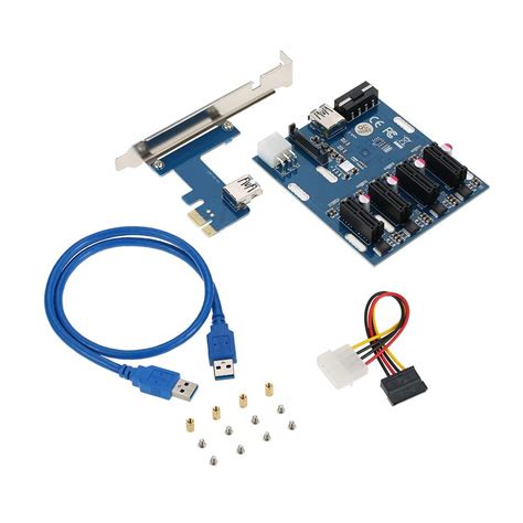 Buy Pci E 1x Expansion Kit 1 To 4 Slots Switch Multiplier Hub Riser