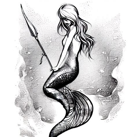 Mermaids Tattoo Drawings