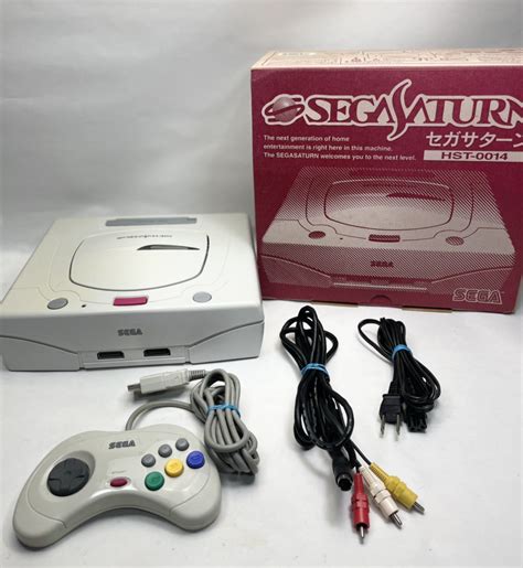 【目立った傷や汚れなし】動作品 Sega Saturn セガサターン Hst 3220 Hst 0014 美品 コントロールパッド 電源av