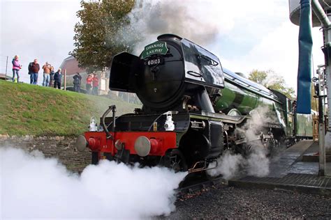 DAUGHTER OF ‘FLYING SCOTSMAN’ SAVIOUR WAVES OFF WORLD FAMOUS STEAM LOCO ON FIRST TRAIN FROM SWANAGE