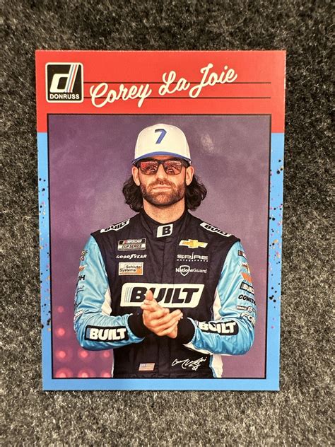 Corey LaJoie 2023 Panini Donruss Racing Card CAROLINA BLUE Retro 154