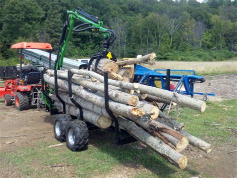 China Atvtractor Timberforestlog Trailer With Crane Lc 300 China