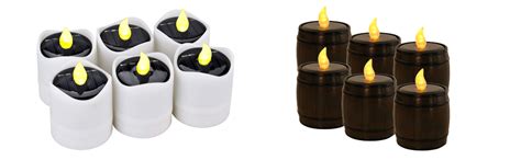 Tinyouth Pcs Solar Candle Lights Outdoor Warm White Light Solar