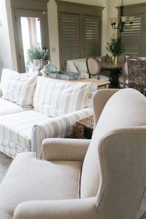 Farmhouse Style Sofa Slipcovers - Sofa Slipcovers Becky S Farmhouse ...