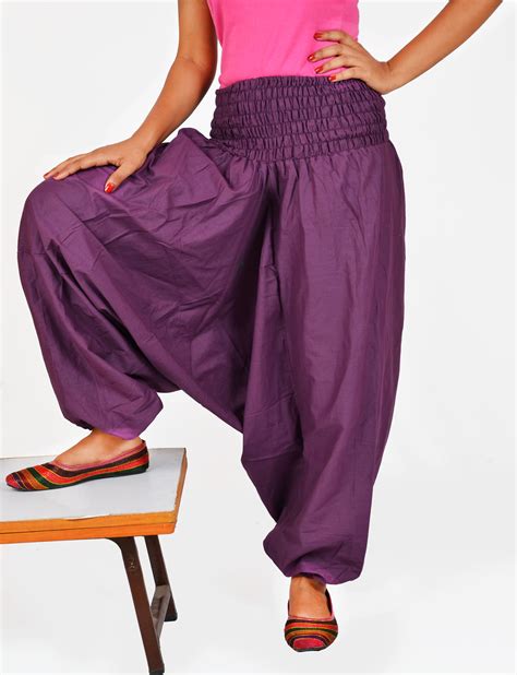 Indian Womens Girls Burgundy Color Cotton Harem Pants Trouser