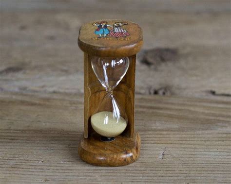 Vintage Wooden Hourglass Egg Timer