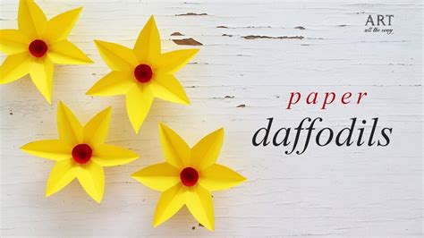 Diy Paper Daffodils Flowers How To Make Paper Flower Youtube