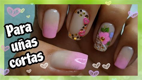 DECORACIÓN DE UÑAS Flor ROSA y Degrade FLOWER NAILART NailArt By