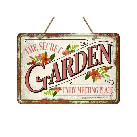 Secret Garden Metal Sign