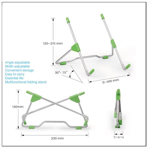 Elenxs Opvouwbare Draagbare Laptop Stand Kijkhoek Grandado