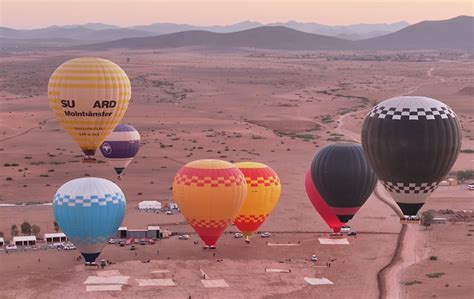 Hot Air Balloon Flight Over Marrakech Palmeraie Trek In Morocco