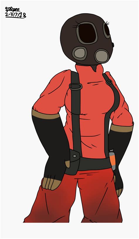 Random Fempyro I Drew One Day Lol Team Fortress 2 Female Pyro Sex Hd Png Download Kindpng