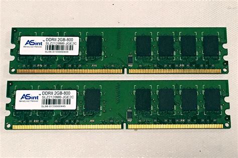 Yahooオークション Asint製 Pc2 6400u 555 Ddr2 800 4gb2gb×2枚