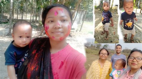 Holi Vlog আমি কত ফুৰিব গলো চাও আহক লাওৰ বাকলিৰ ভাজি খায় ভাল পায়নে