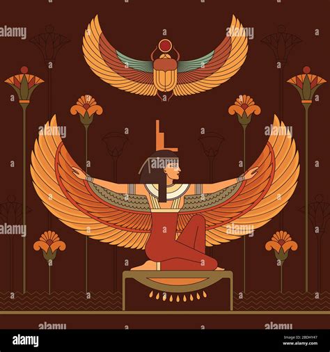 Isis Goddess Egypt Stock Vector Images Alamy