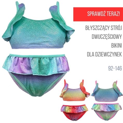 Strój kąpielowy dwuczęściowy bikini dla dziewczynki Kup teraz Ubrania bawełniane dla